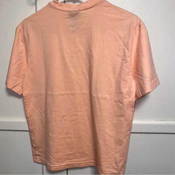 H&M XS Loose Fit Printed Currently Unavailable Peach Short Sleeve Tee - Picture 4 of 14